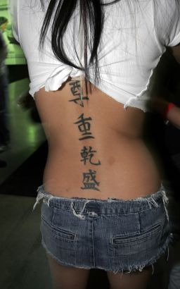 Temporary Kanji Tattoo